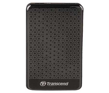 Black Transcend Hard Disk with a capacity of 1TB